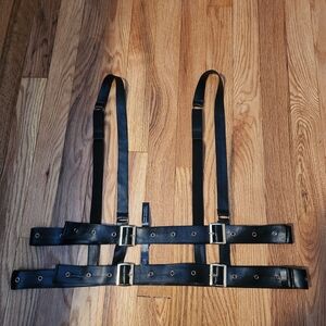 Torrid Chic Black Faux Leather Harness With Buckles